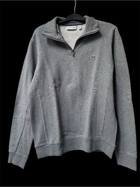 Lacoste Men’s Grey Half-Zip Pullover Sweatshirt